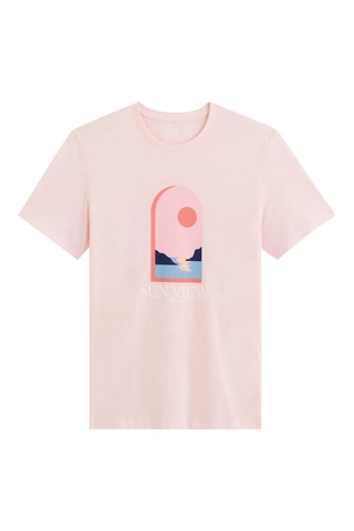 T-shirt straight - Rosa-maquilhagem