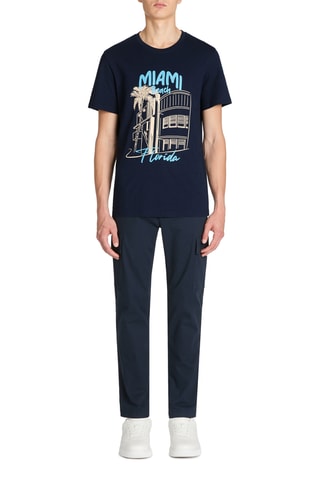 T-shirt straight - Azul-marinho