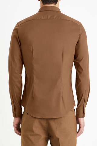 Camisa slim - Castanho