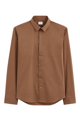 Camisa slim - Castanho