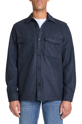 Sobrecamisa de ganga - Azul-marinho