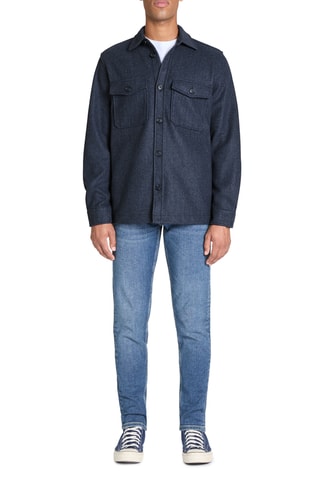 Sobrecamisa de ganga - Azul-marinho