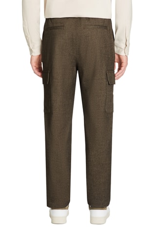 Calças straight - Castanho