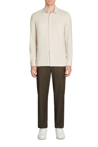 Calças straight - Castanho