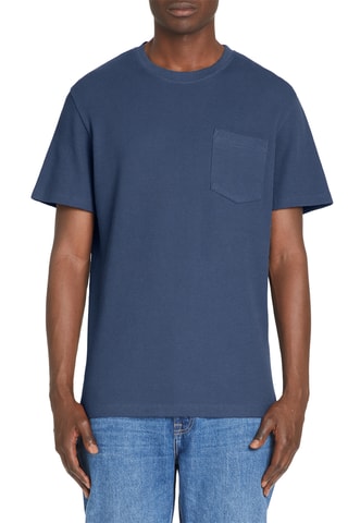 T-shirt straight - Azul-marinho