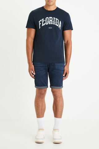 T-shirt straight - Azul-marinho