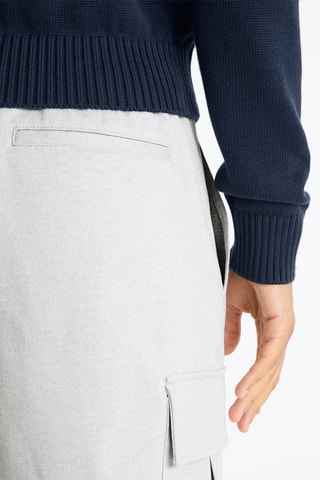 Calças cargo - Cinzento-claro