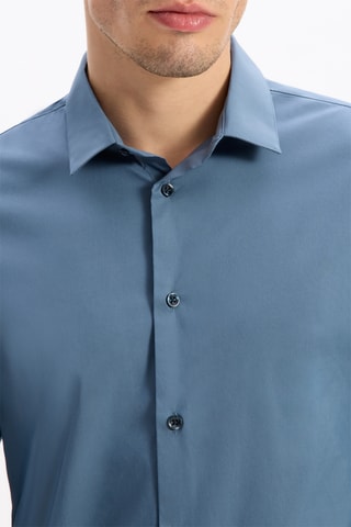 Camisa slim - Azul-marinho