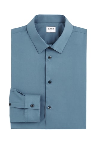 Camisa slim - Azul-marinho