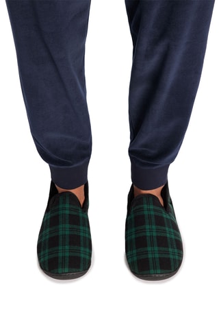 Pantoffels - Groen en Zwart