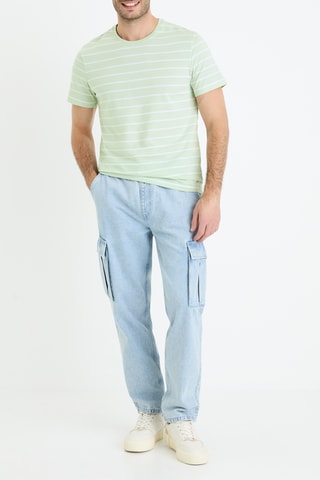 T-shirt straight - Verde-água