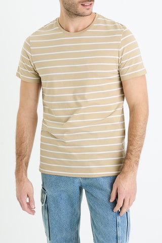 T-shirt straight - Toupeira-claro