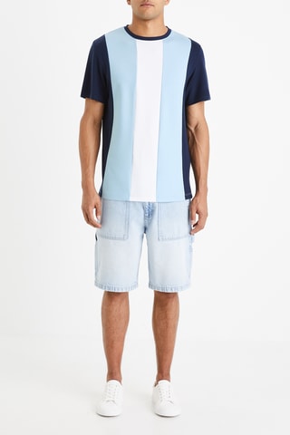 T-shirt straight - Azul-marinho