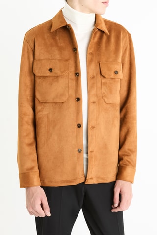 Camisa em veludo - Camel