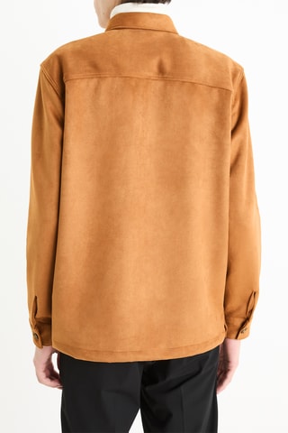 Camisa em veludo - Camel