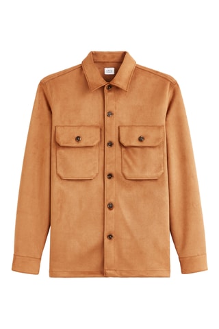 Camisa em veludo - Camel