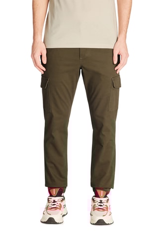 Calças cargo slim - Caqui