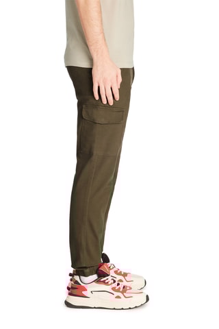 Calças cargo slim - Caqui