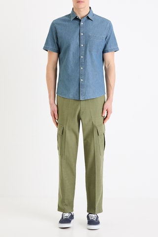 Camisa de ganga - Azul-celeste