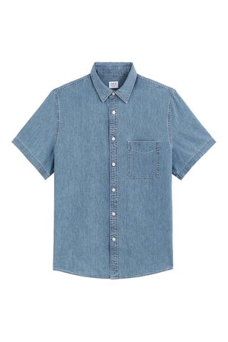 Camisa de ganga - Azul-celeste