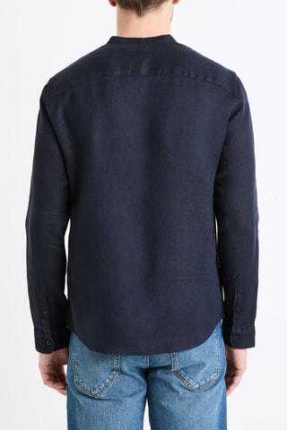 Camisa em linho - Azul-marinho