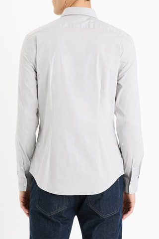 Camisa slim - Cinzento