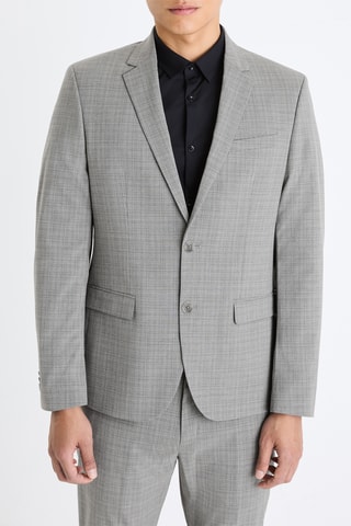 Casaco de fato - Cinzento mesclado