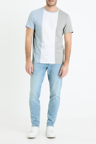 T-shirt straight - Azul-celeste
