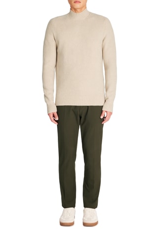 Calças straight - Caqui