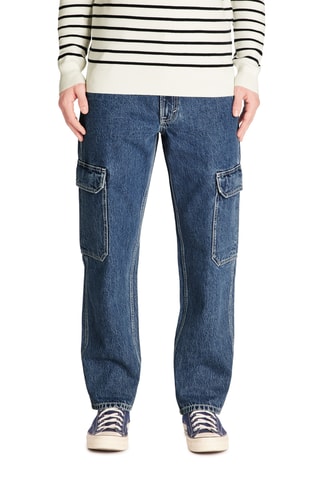 Calças de ganga loose - Azul