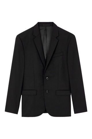 Casaco de fato em lã - Preto