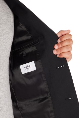 Casaco de fato em lã - Preto