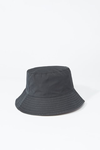 Chapéu à pescador reversível Star - Preto e branco