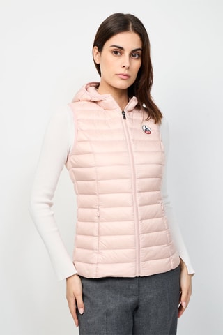 Colete acolchoado com capuz Mali - Rosa-maquilhagem
