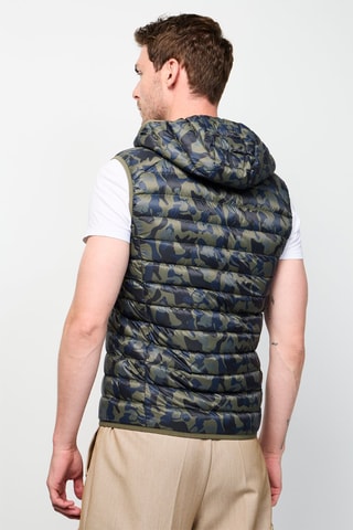 Colete acolchoado Pat Camo - Cinzento-escuro e azul-noite