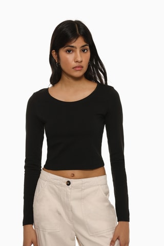 T-shirt cropped - Noir