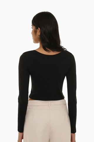 T-shirt cropped - Noir