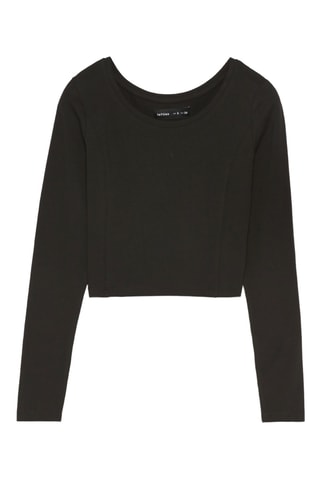 T-shirt cropped - Noir