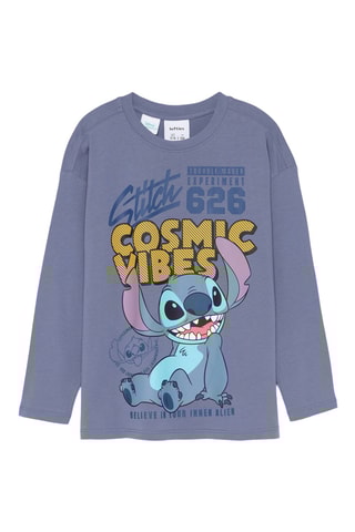 T-shirt Stitch Lilo en Stitch Disney - Kobaltblauw