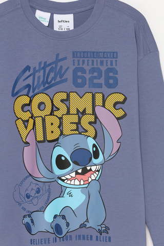 T-shirt Stitch Lilo en Stitch Disney - Kobaltblauw