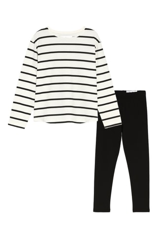 5 t-shirts et 5 leggings - Blanc, noir et rouge