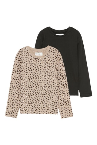 2 t-shirts - Beige et noir