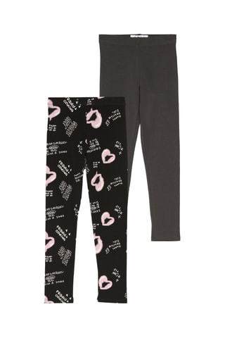 2 leggings - noir et marron