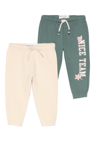 2 joggings - Ecru et kaki