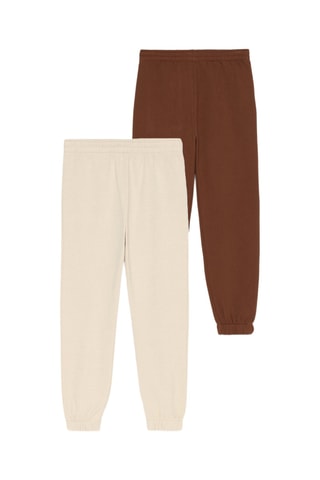 2 joggings - Marron et écru
