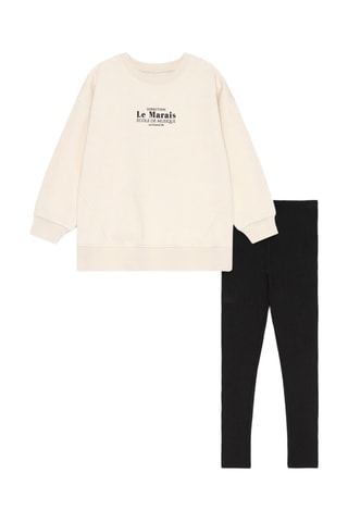 Sweat et legging - Noir et écru