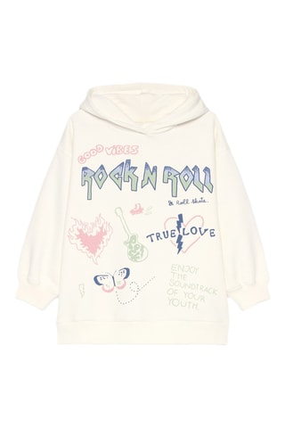 Sweat à capuche - Ecru