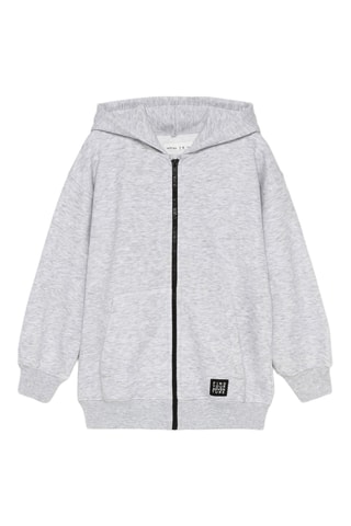 Sweat à capuche - Gris clair chiné