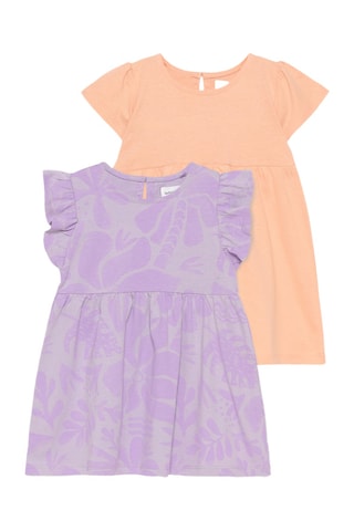 2 robes - Mauve et orange