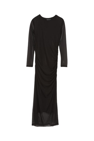 Robe droite en tulle - Noir